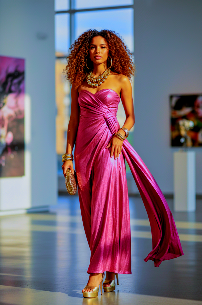 Lily Open Leg Long Dress