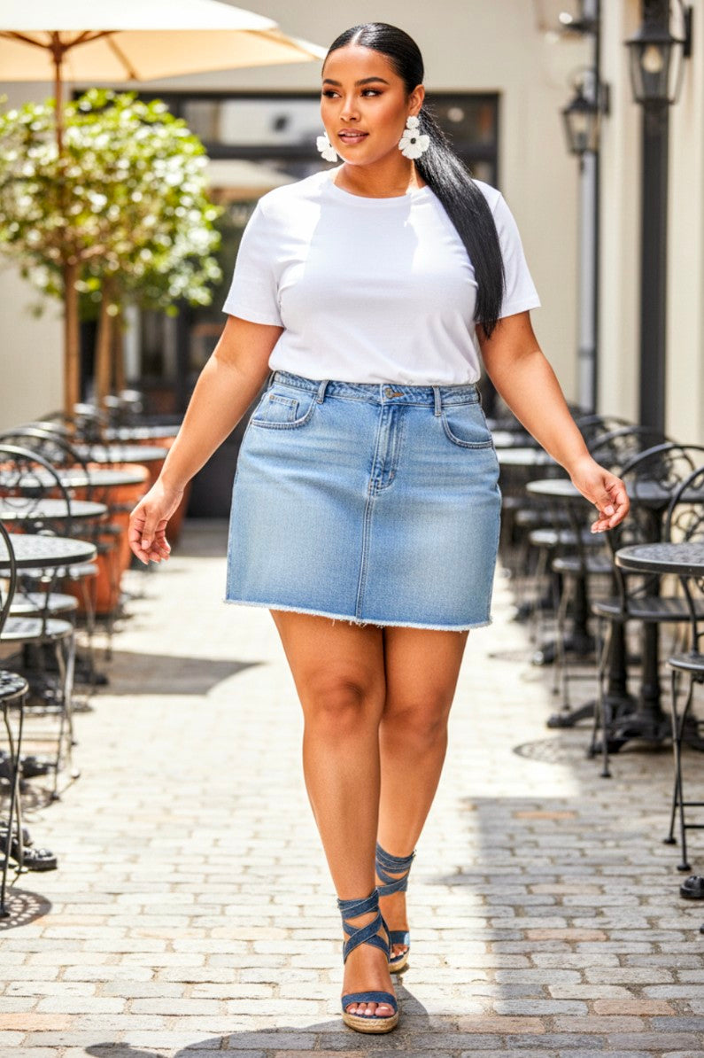 CURVY GIRL Denim Mini Skirt size XL
