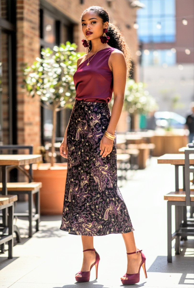 Paris Paisley Skirt