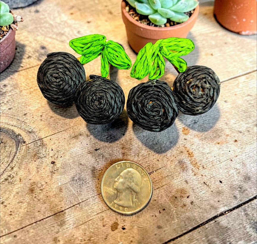 Black cherry earrings