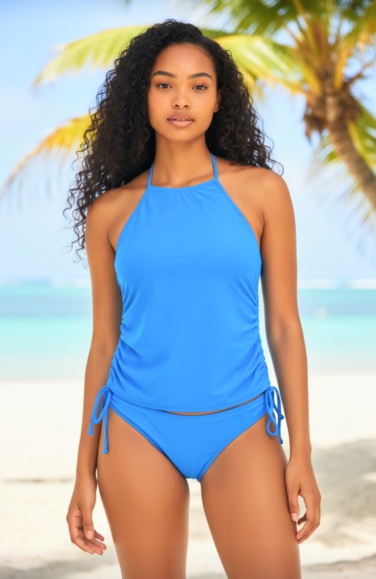 2pc Blue Tankini Set Size M