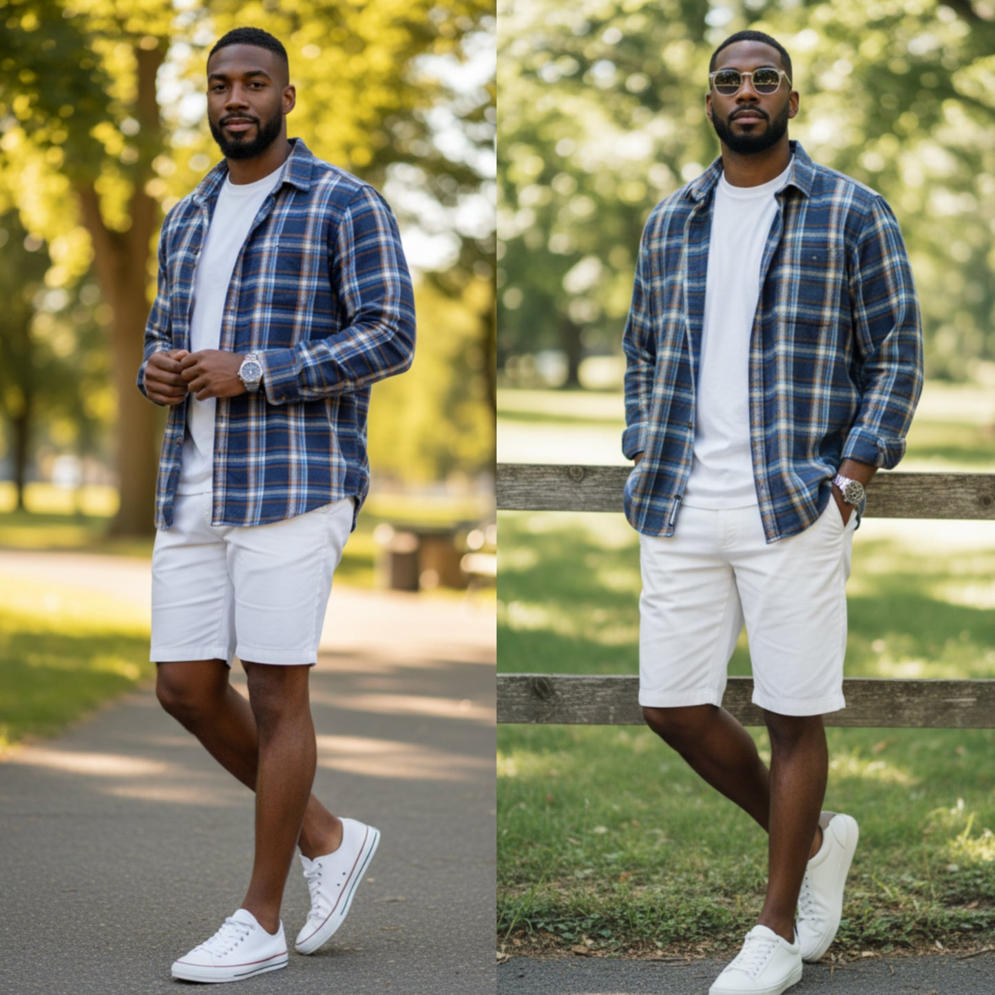 Eddie Bauer, Men's XXL plaid button-down