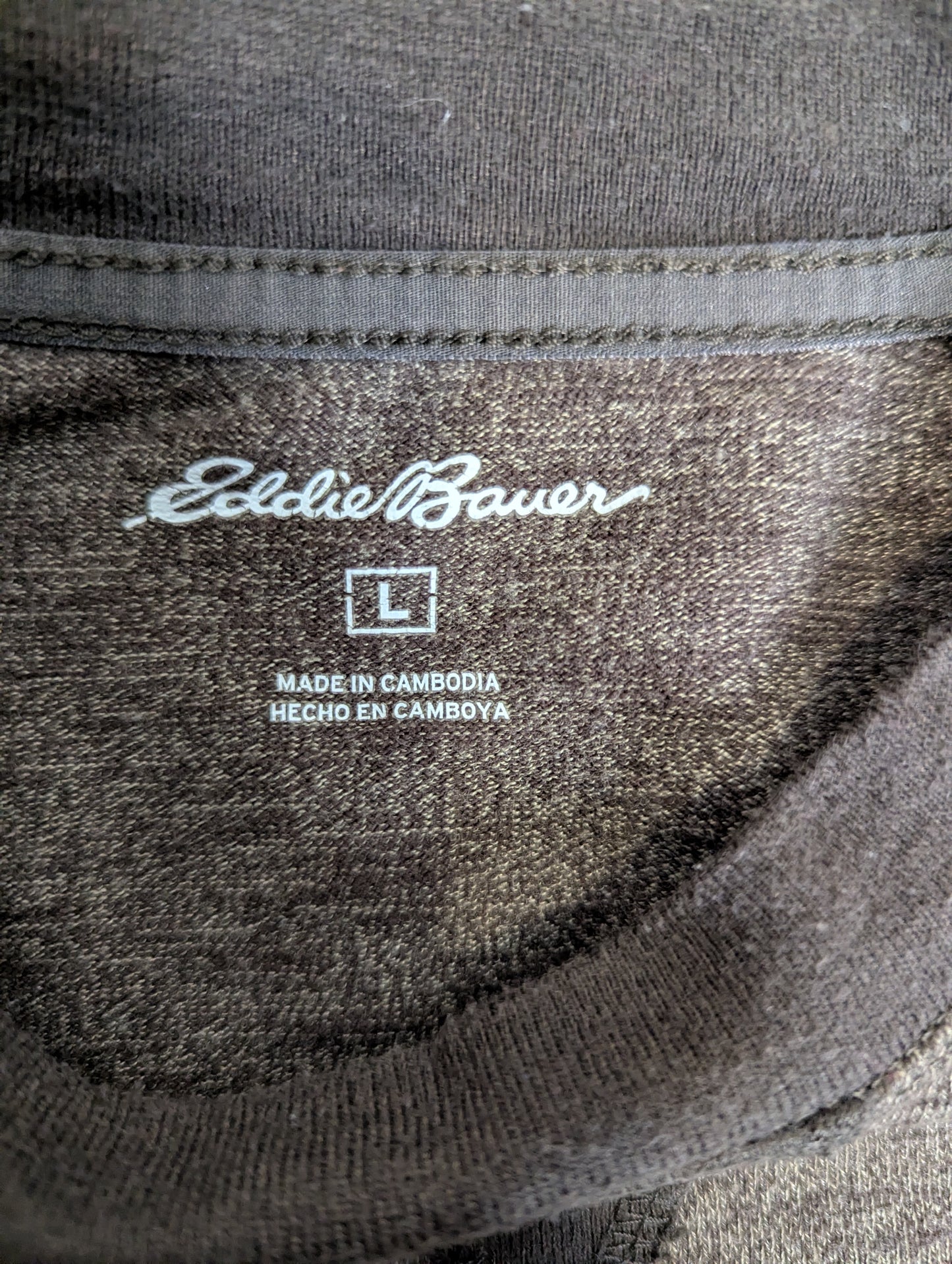 Eddie Bauer, size L Cotton blend raglan sleeve henley