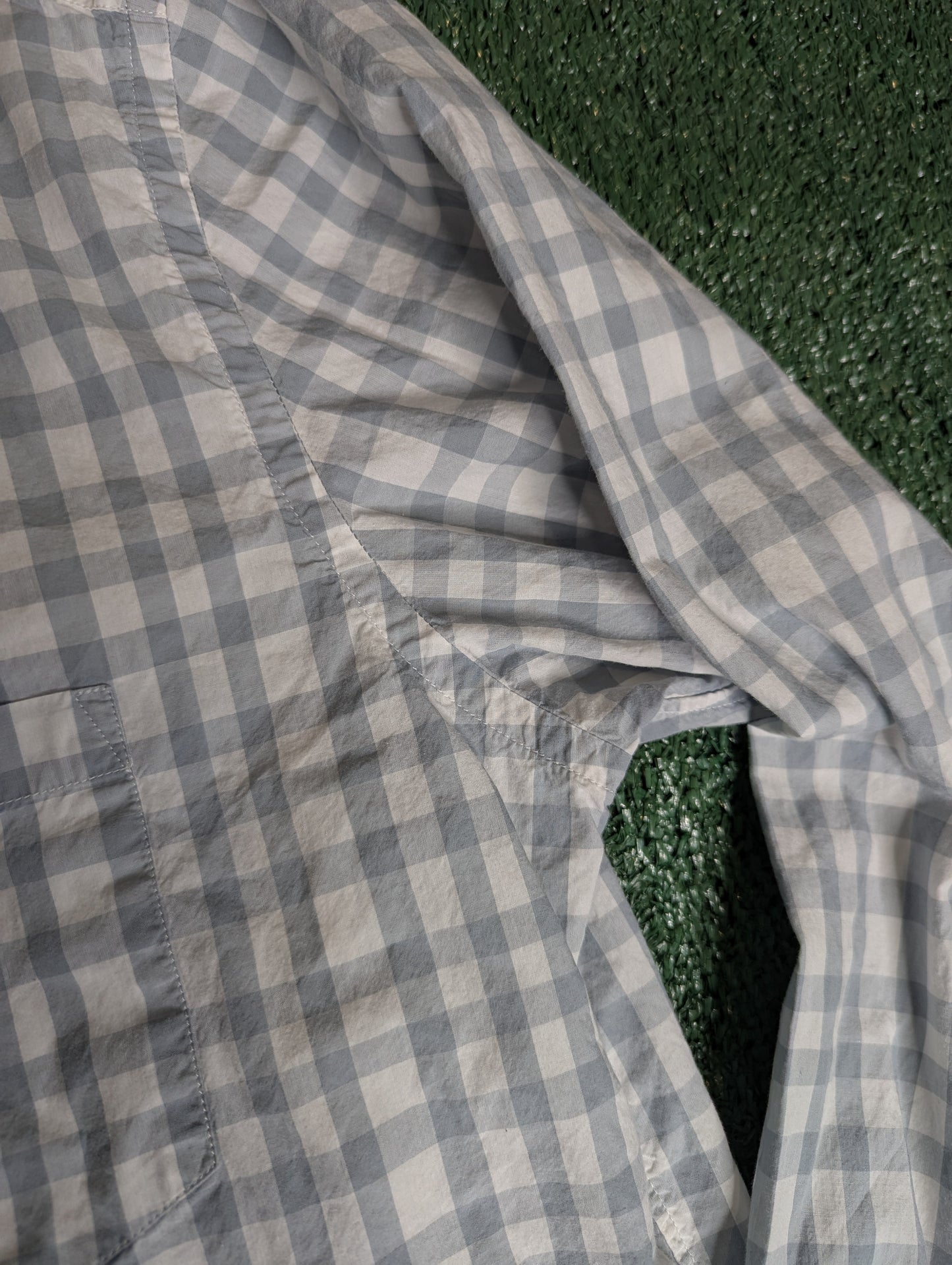 J.Crew Secret Wash in gingham plaid Size L