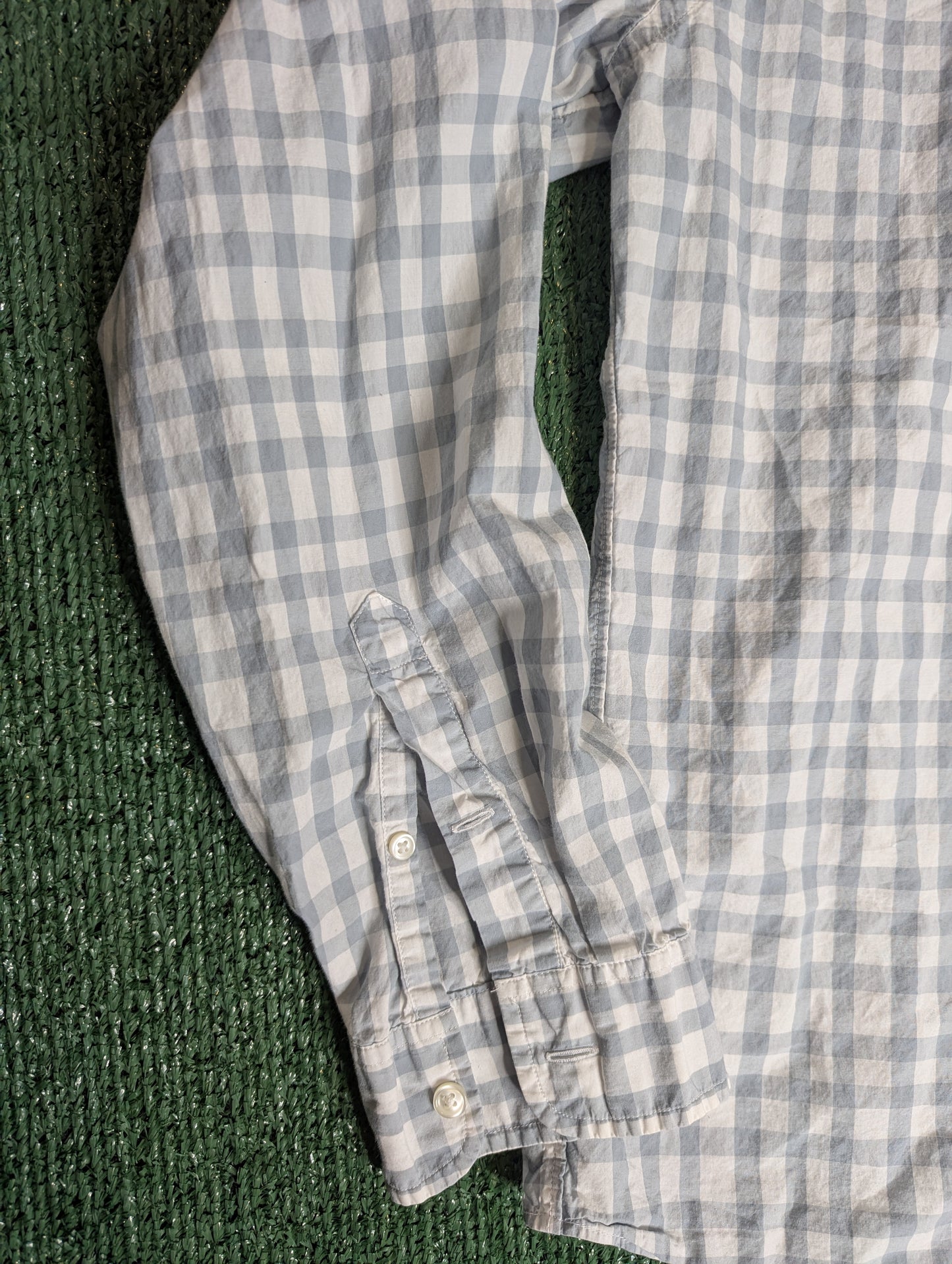 J.Crew Secret Wash in gingham plaid Size L