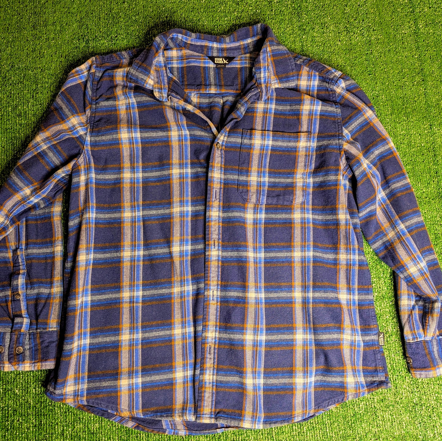 Eddie Bauer, Men's XXL plaid button-down