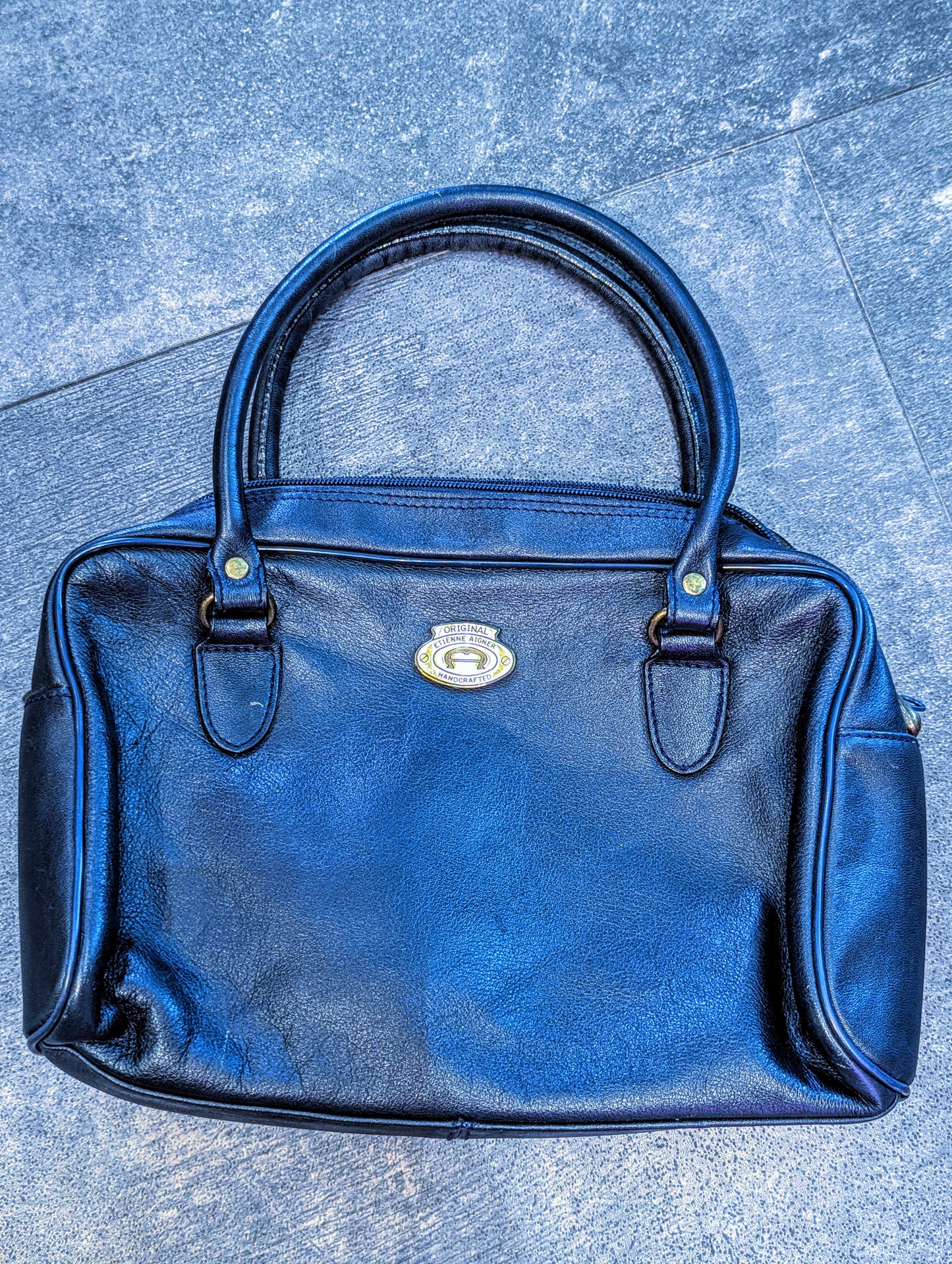Etienne Aigner Vintage Classic Leather Shoulder Bag Pre Loved