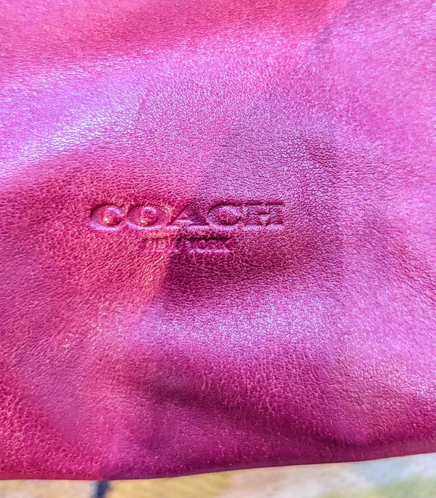 COACH LEGACY Turnlock Tote in Deep Port Raspberry