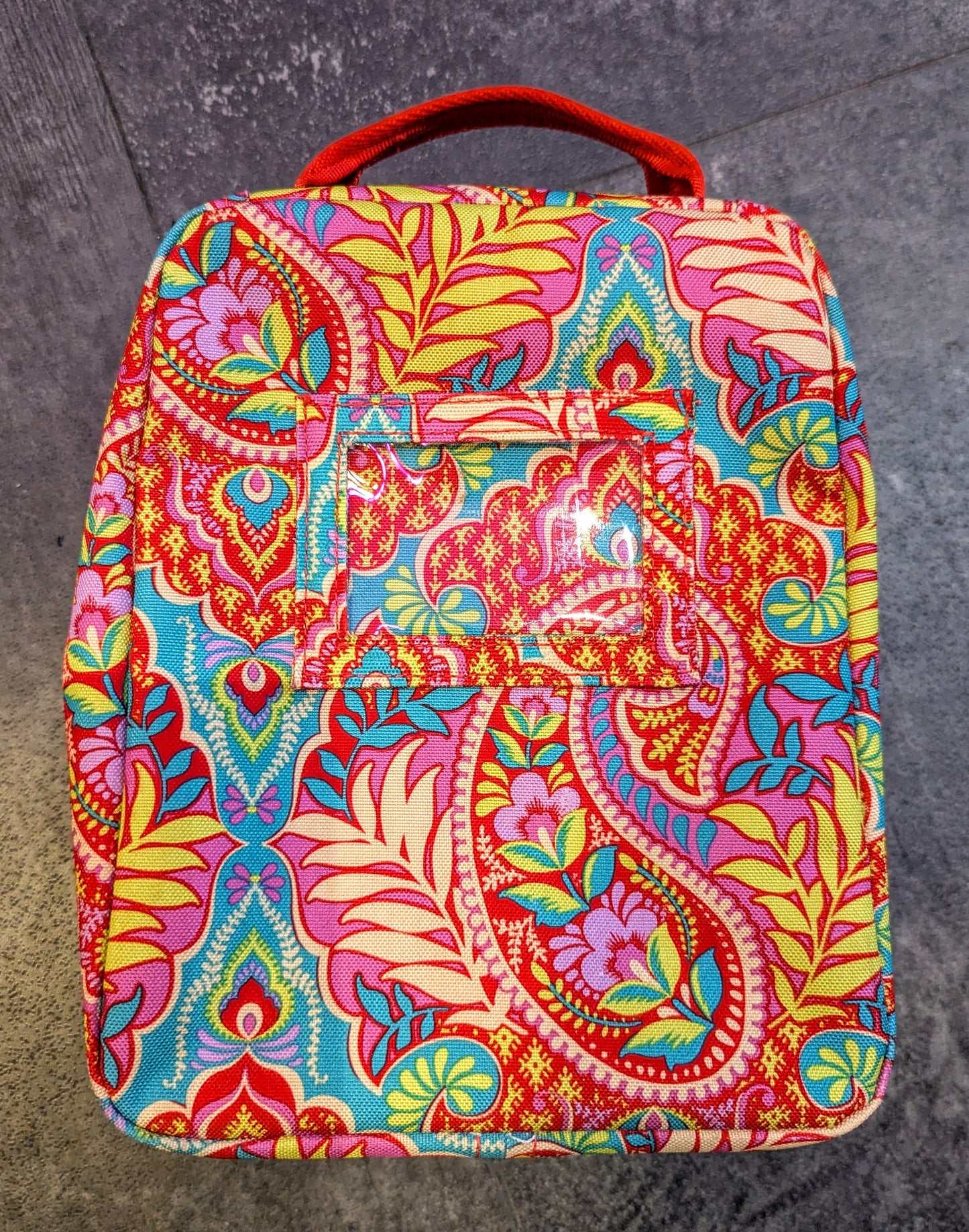 VERA BRADLEY Red Paisley Cosmetic Case