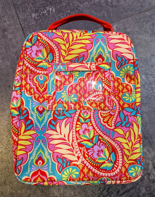VERA BRADLEY Red Paisley Cosmetic Case