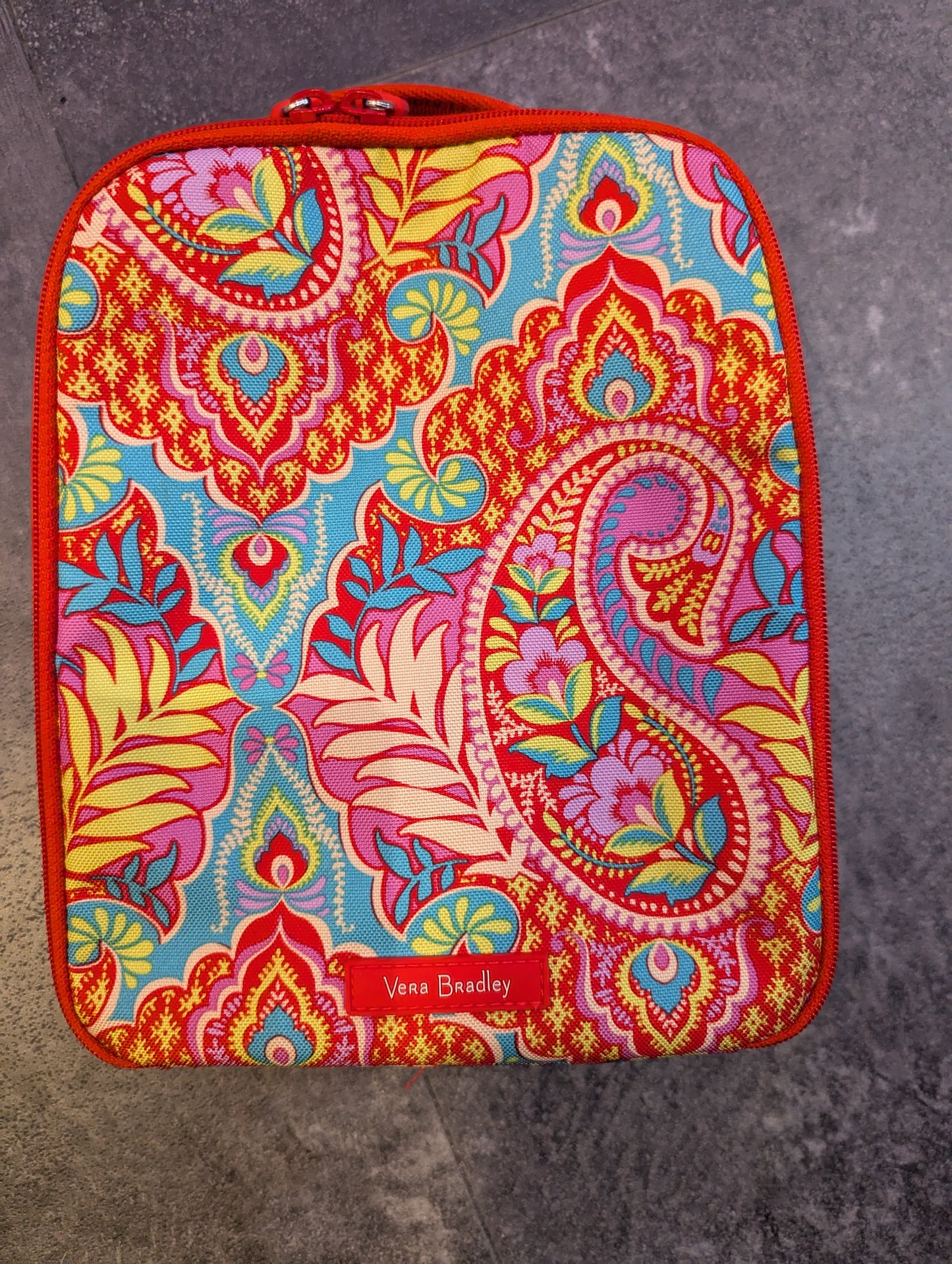 VERA BRADLEY Red Paisley Cosmetic Case