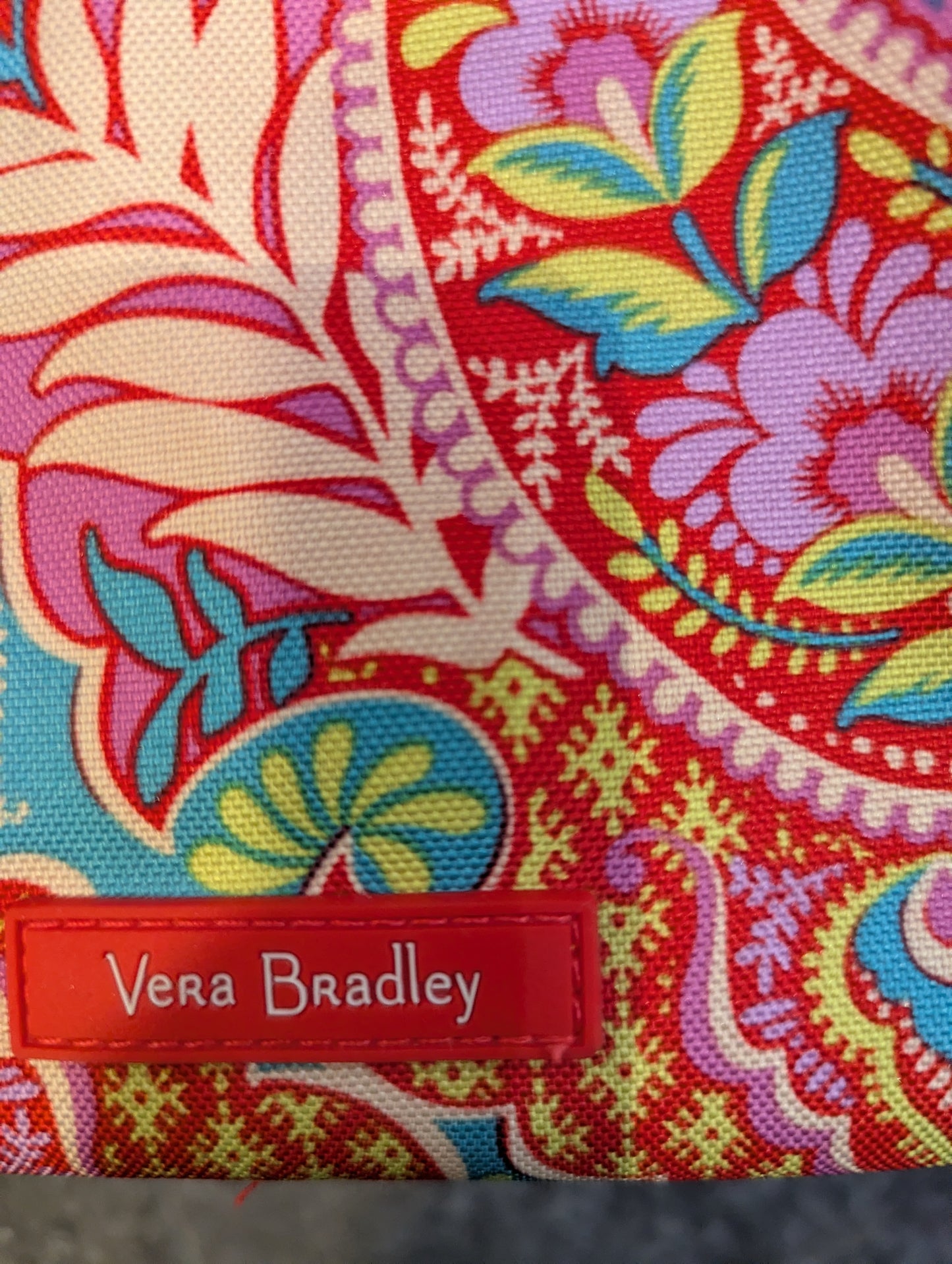 VERA BRADLEY Red Paisley Cosmetic Case