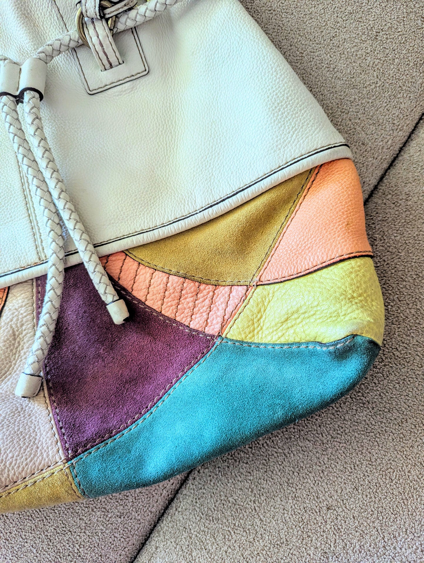 FOSSIL Patchwork Leather Satchel