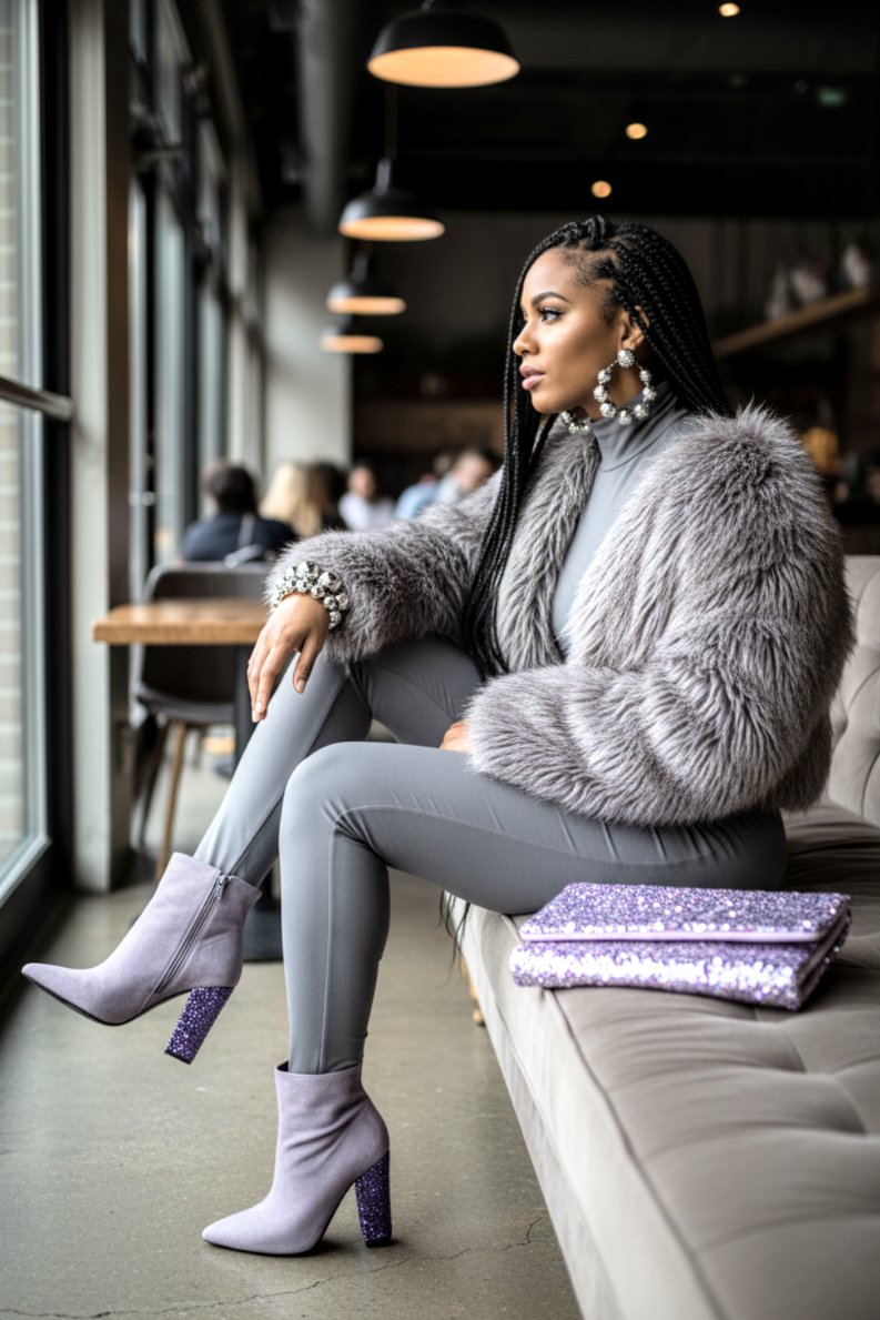 Glitter Heel Bootie
