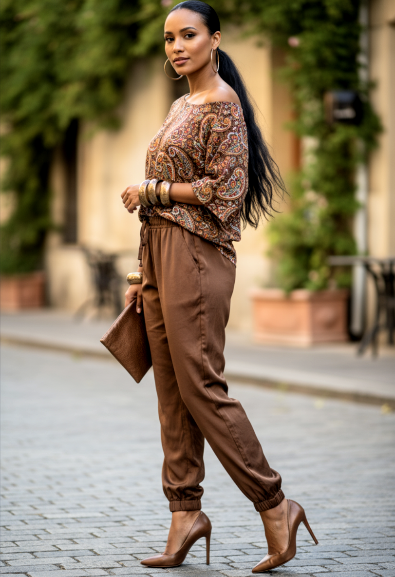 Sally Satin Joggers