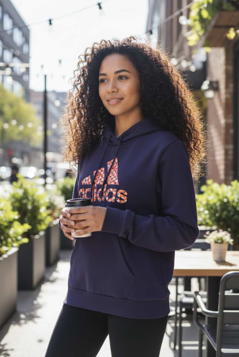 Adidas Hoodie Pattern Hoodie Size L