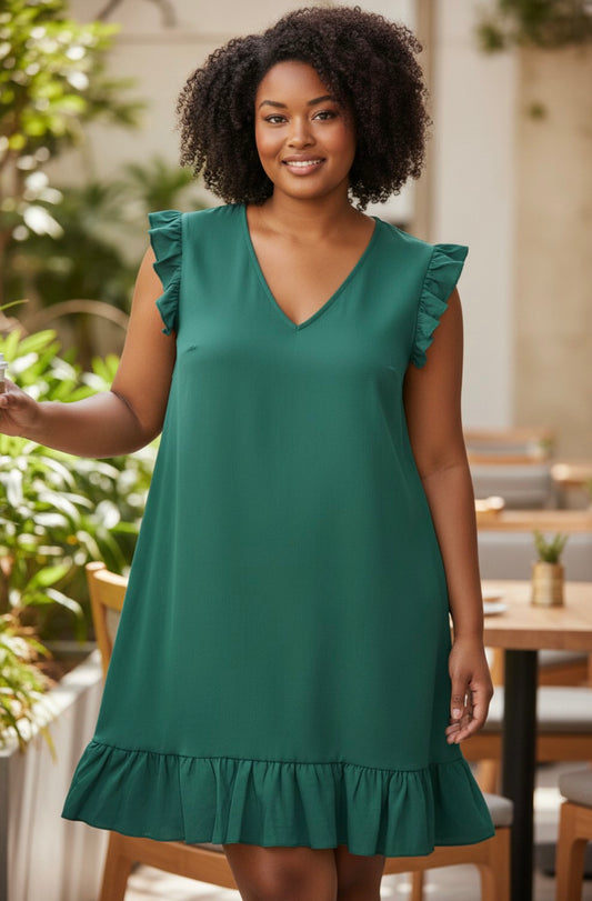 CURVY GIRL Dora Ruffle Dress XL
