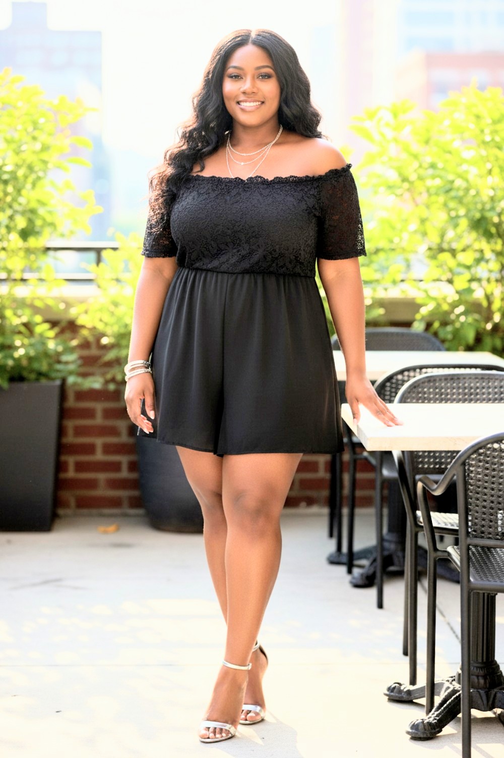 CURVY GIRL Lace front romper size XL