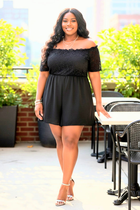 CURVY GIRL Lace front romper size XL