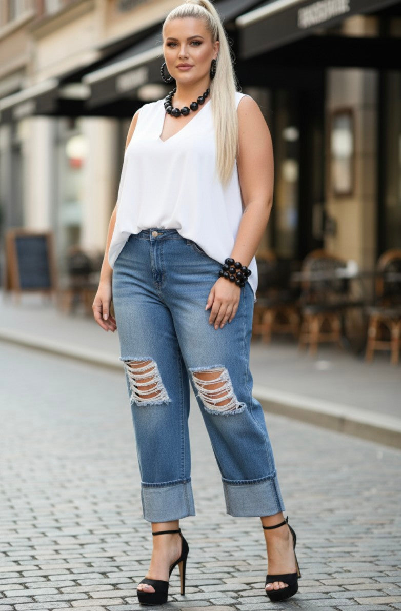 CURVY GIRL Distressed Jeans Size 12/14