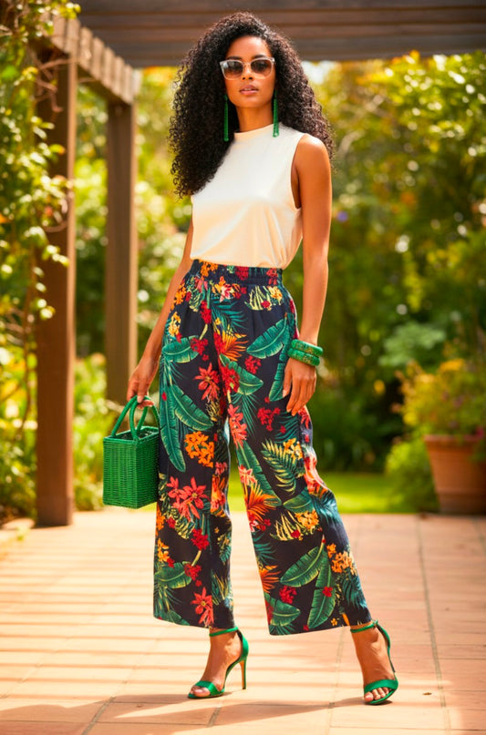 Night Tropic Resort Pants Size S