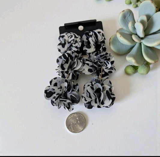 Pom Pom Leopard Earrings