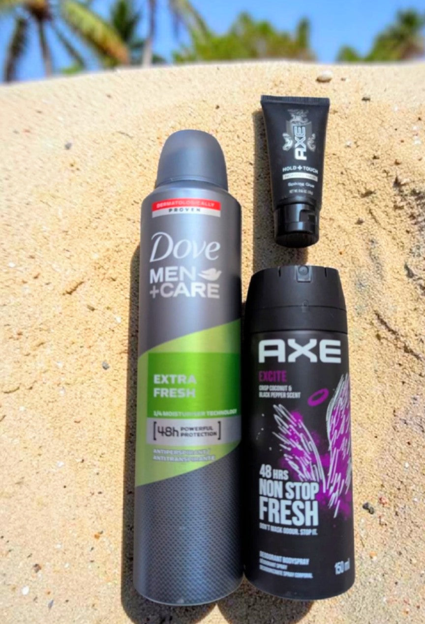 3 piece Men's Deodorant and Body Spray Set