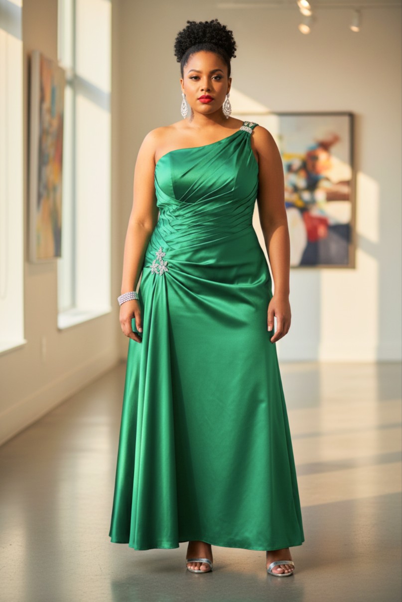 CURVY GIRL Emerald Cocktail Dress Size 2XL(14/16)