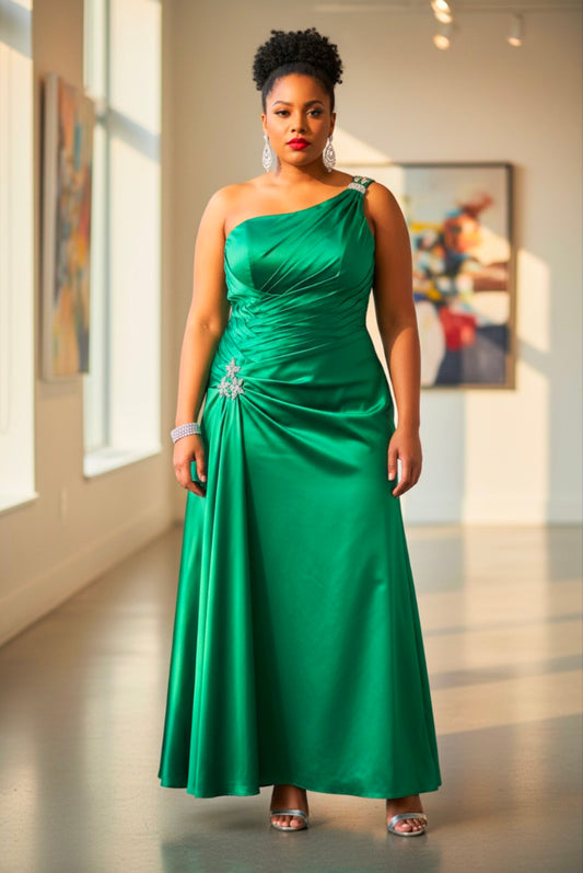 CURVY GIRL Emerald Cocktail Dress Size 2XL(14/16)