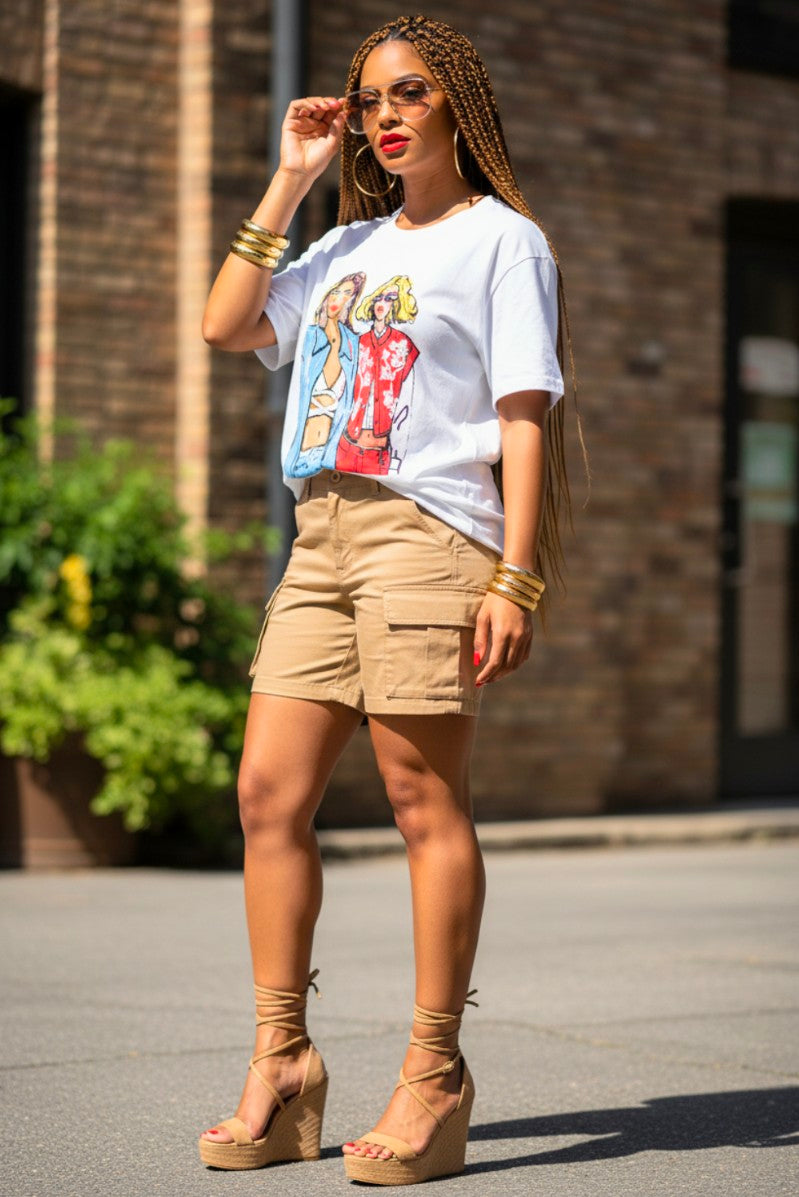 My Sis Jeweled Tee Black or White