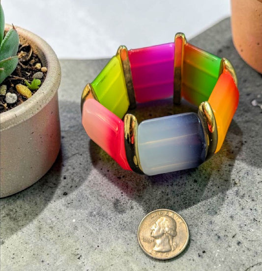 Multi color stretchy bracelet