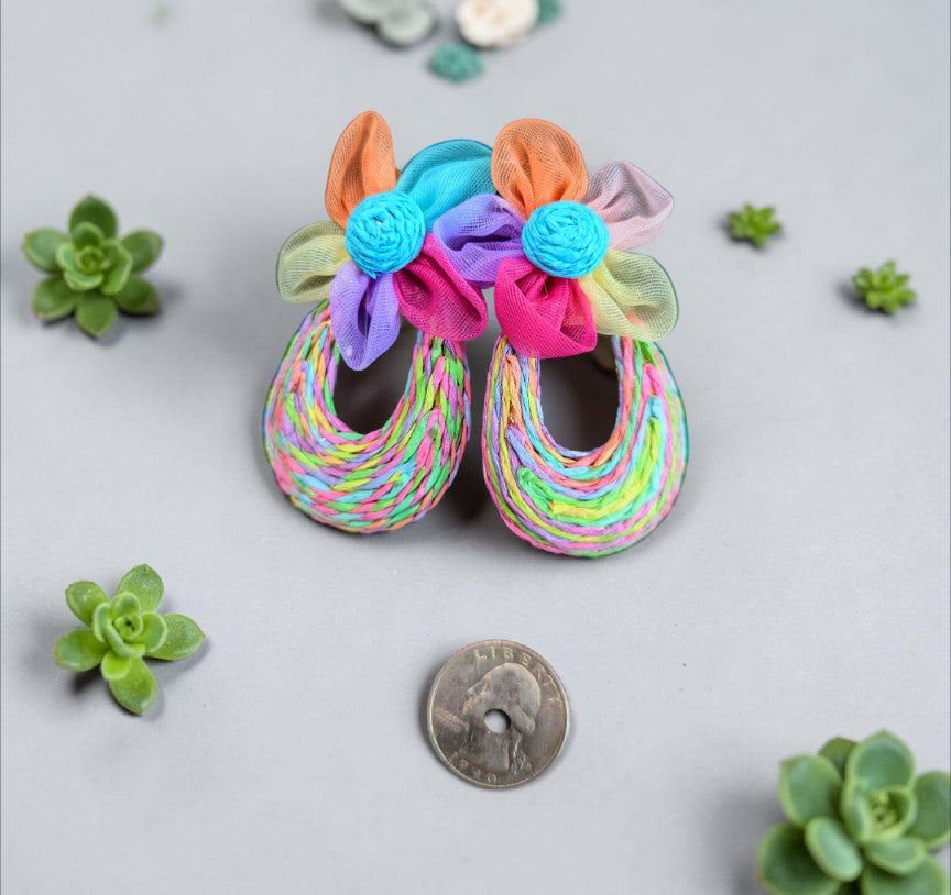 Rainbow ring earrings