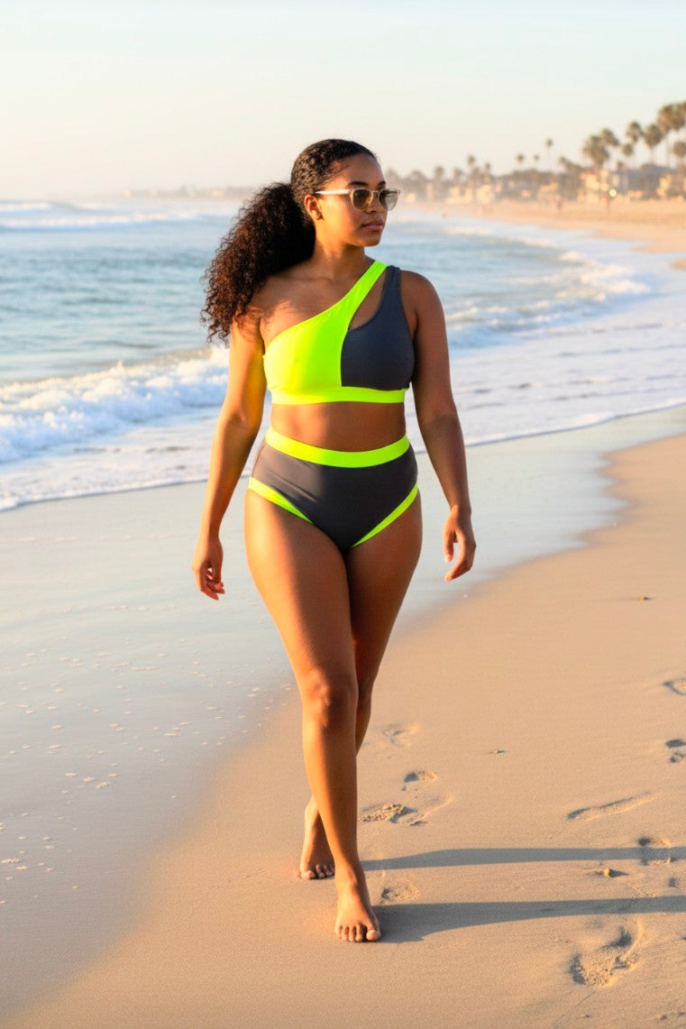 CURVY GIRL 2pc One Arm Swim Set 4XL